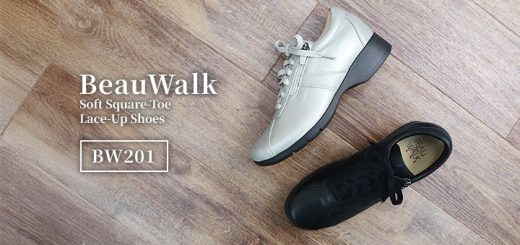 BW201 ビューウォーク 2E ソフトスクエアトウレースアップシューズ