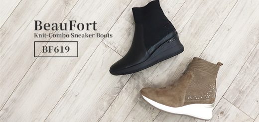 BF619 ニットコンビスニーカーブーツ