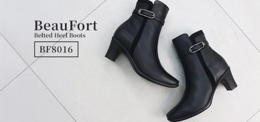 BF8016 ベルテッドヒールブーツ